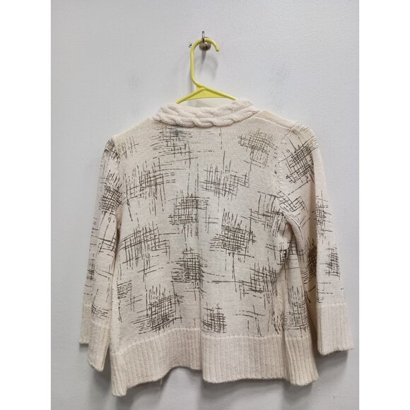 Boston Design Studio Cardigan Womens Small Wool Blend BOHO Artsy Flare Sleeve - Picture 10 of 12